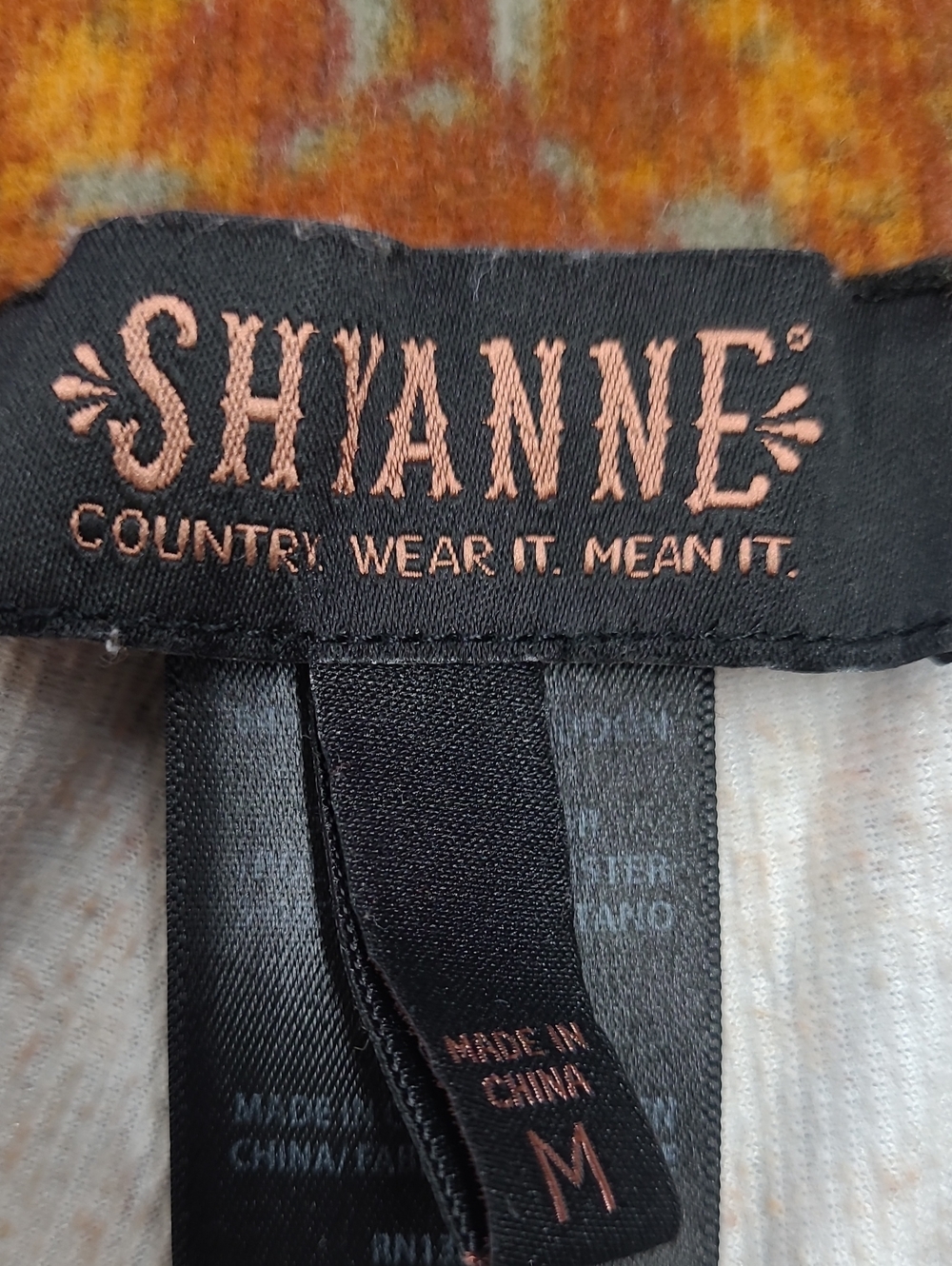 Shyanne Rust AbstractPatterned Flared Pants Size M - Picture 6 of 7